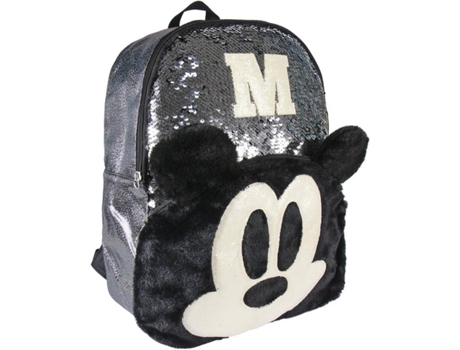Mochila MICKEY MOUSE (Plateado - Poliéster - 42x30x13 cm)