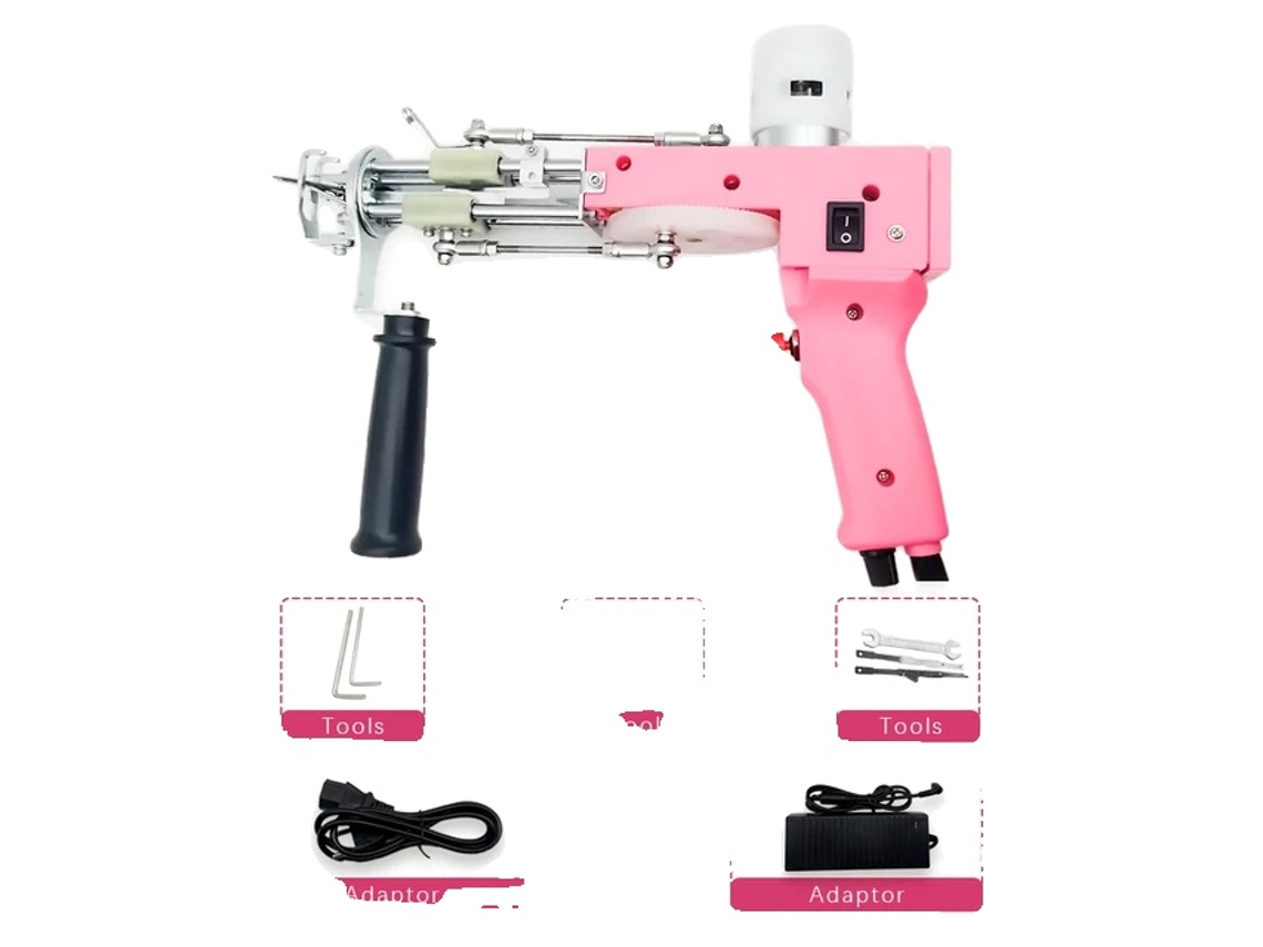 Juego de pistola para mechones, pistola eléctrica para mechones, pistola para mechones de 7-21 mm, rosa OEM