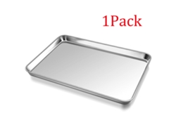 Juego de 40 bandejas para hornear de acero inoxidable de 2,5 cm, 1 bandeja antiadherente, plato para horno y utensilios para barbacoa Sunny Spaces
