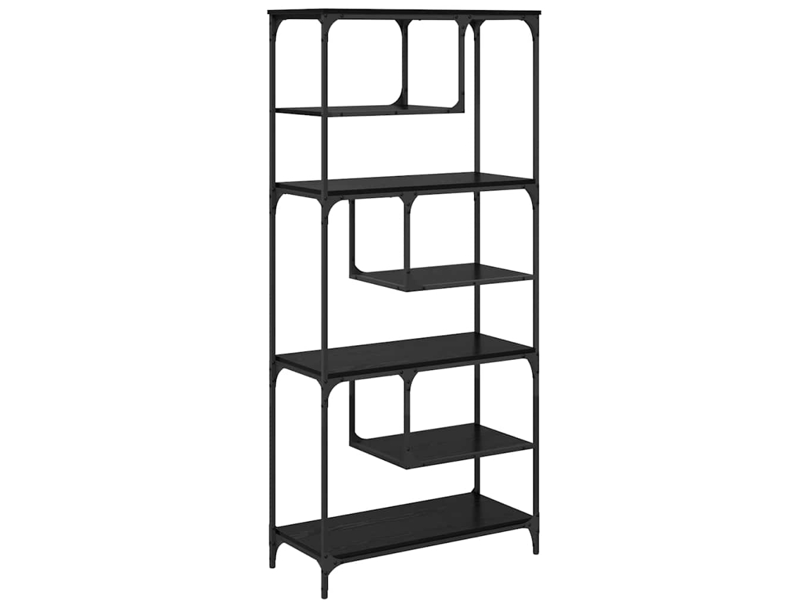 Maison Exclusive - Estantería Roble Negro 81 X 36 X 176 Cm Madera Contrachapada