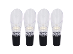 Decantador De Vino Aireador De 4 Piezas Con Boquilla Para Inodoro, Pc Ecológico, Accesorio De Bar Para El Hogar Y Fiestas, Dorado