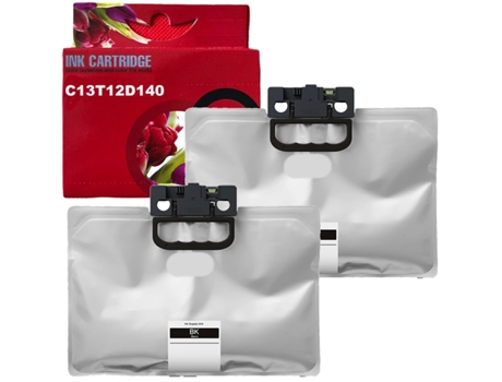 Toner T12D1 pack 2 tintas negro compatible con Epson C13T12D140 GENÉRICO