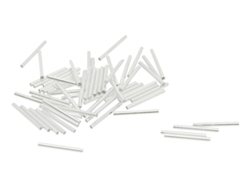 Tubo de joyería blanco plateado de 50 x 20 x 2 mm Slowmoose
