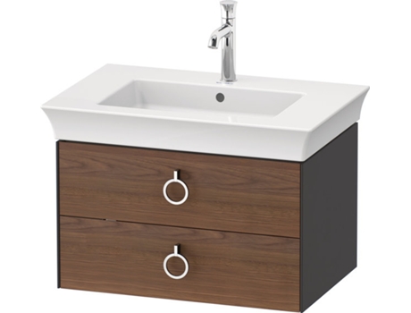 DURAVIT Tulip blanco, mueble de baño colgado en la pared, ancho 684 x fondo 458mm, con 2 cajones, con tirador, WT43510