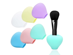 Organizador De Brochas De Maquillaje De Silicona Reutilizable, 6 Fundas Para Brochas, Regalo Para Amantes Del Maquillaje Y Esposas.