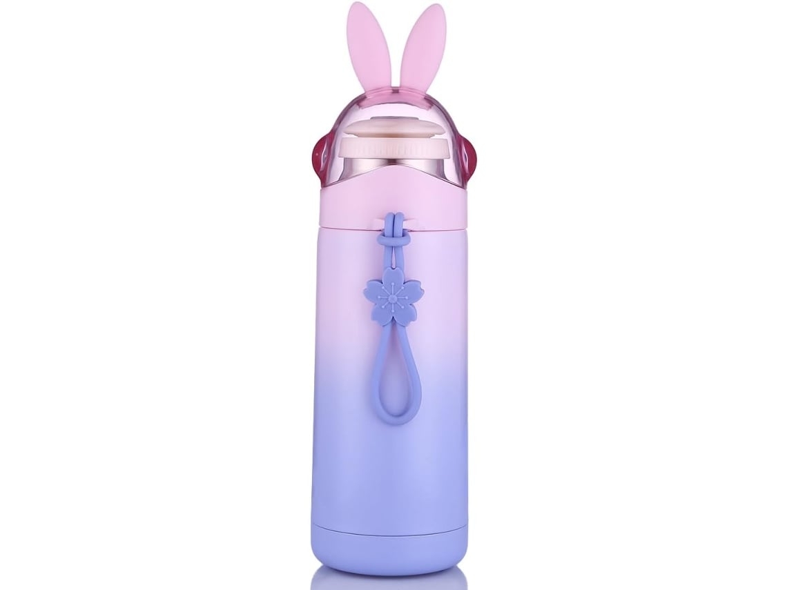 Termos Infantiles Con Conejitos Adorables, Termos De Acero Inoxidable, Tazas De Café De Viaje, Tazas Moradas Resistentes*