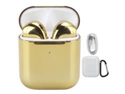 Auriculares Intrauditivos Bluetooth 5.0 Tws Con Reducción De Ruido Inteligente Y Control Táctil Dorado.