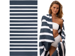 Toalla de playa de microfibra ultrafina y absorbente Yuysan, de secado rápido, azul marino, 160 x 80 cm.