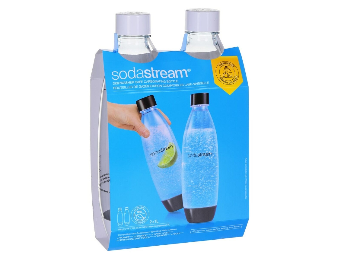 Botella de Agua SODASTREAM Blanco 1 L (2 Unidades)