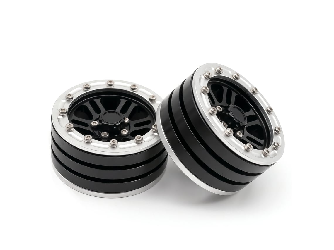 Aros De Liga De Alumínio Beadlock 4pcs 1.9 Polegadas Para Carros De Controle Remoto Axial Scx10 90026 90046 Trax4 D90 Wraith 90048 1/10