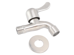 Grifo de baño sencillo para lavadora de agua fría, para montaje en pared.