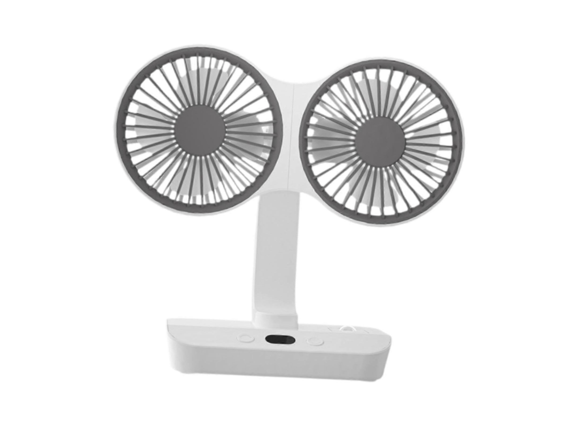 Ventilador De Sobremesa Usb Con Diseño De Doble Cabezal, Ideal Para La Oficina, Exteriores Y Acampadas.