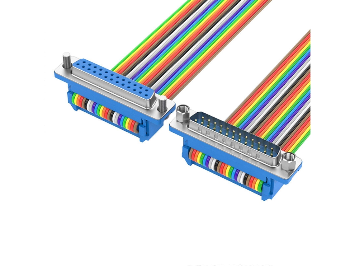 Cable de puerto serie DB25 en PVC con 25 pines, conectores paralelos macho y hembra, DB25 para dispositivos de puerto serie