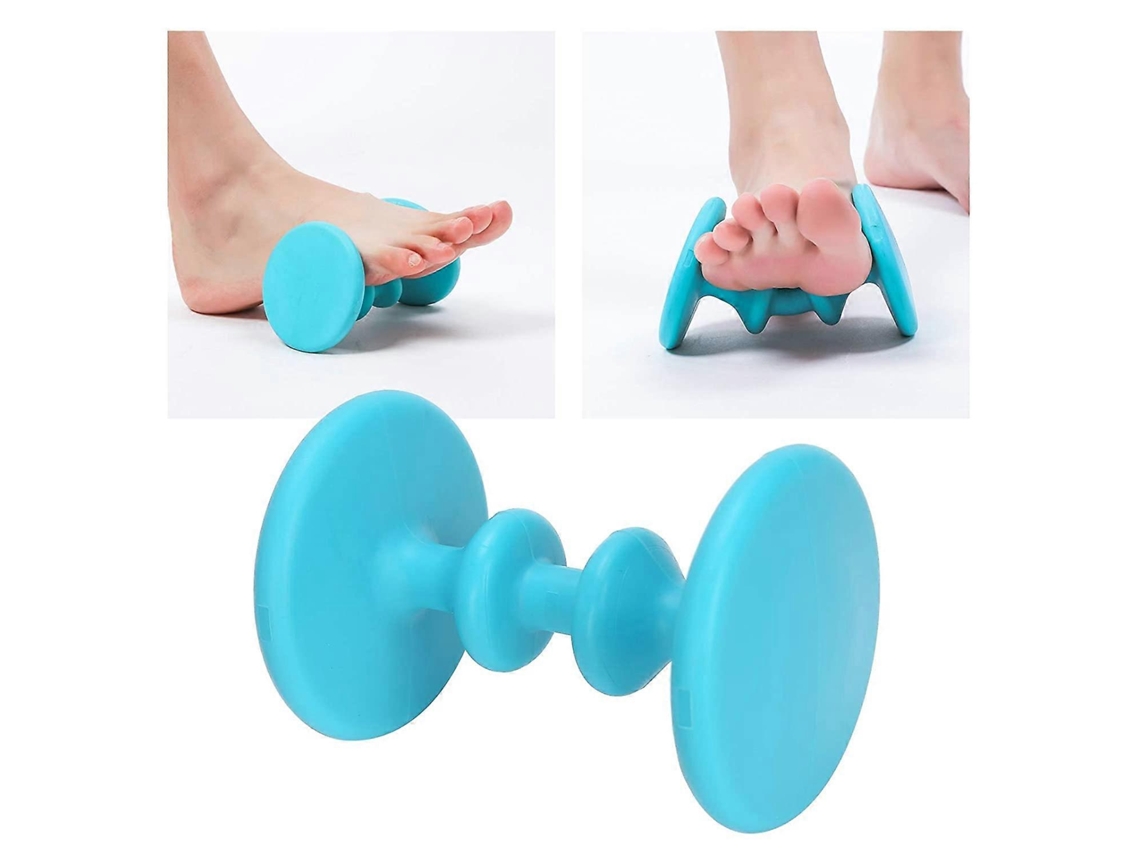 Massageador de Pés Portátil Rebe com Rolo para Reflexologia, Técnica de Pressão Profunda, Recuperação e Relaxamento (Azul)