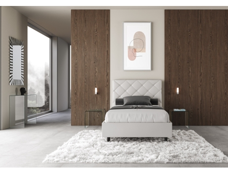 PriyaITYHOME Media cama tapizada sin somier (120 x 190 cm - Paneles de melamina y piel sintética)
