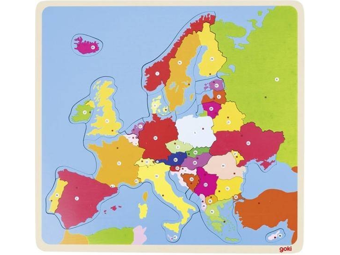 Puzzle GOKI Europa (35 Piezas - Edad mínima: 5 años)