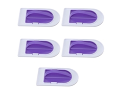 5 Piezas De Alisador De Fondant De Plástico Apto Para Uso Alimentario Con Mango, Herramienta Para Decorar Pasteles Y Pulir.