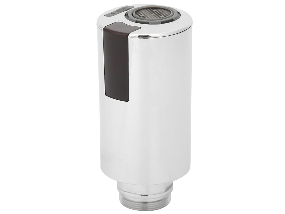 Grifo inteligente con sensor sin contacto que ahorra energía y agua.