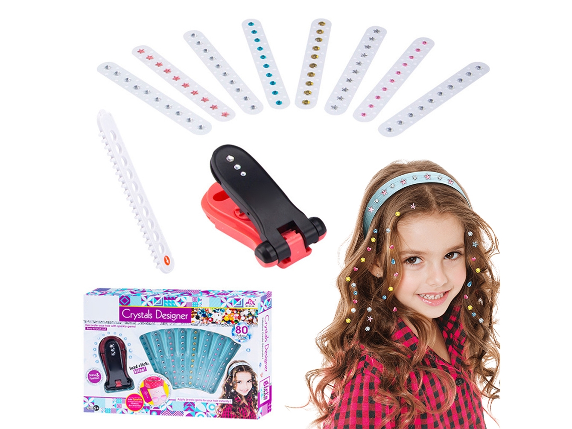 Kit De Juguete Para Cabello Con Brillo Para Niñas Herramienta De Estilo Diy Con 8 Piezas Regalos Para Niños Accesorios De Cabello