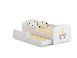 Cama Infantil FURNLUX Luk (Blanco, Madera Contrachapada - 85X164X63 Cm / 80X160 Cm)