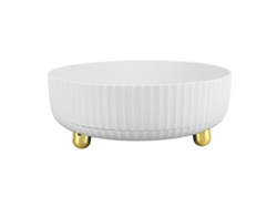 Bandeja de almacenamiento giratoria de plástico blanco de gran capacidad