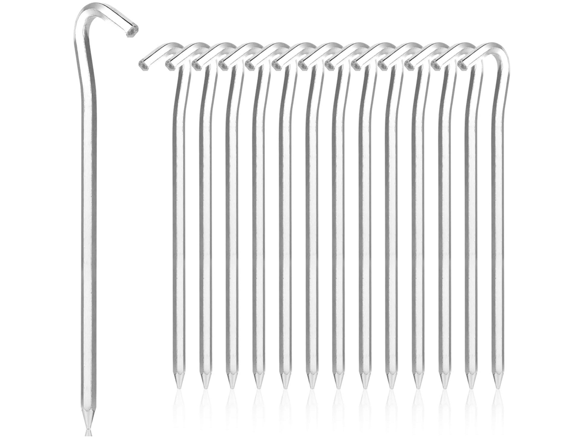 Paquete De 14 Piezas, Estacas Para Carpa De 18 Cm, Estacas De Aluminio, Adecuadas Para Acampar, Hacer Jardinería, Hacer Picnic Y Pescar.