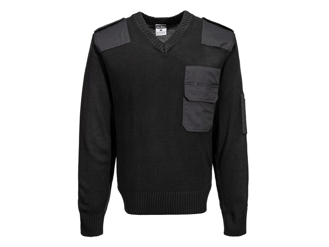 Suéter Nato Jersey 100% acrílico con detalles funcionales / Negro / L Portwest