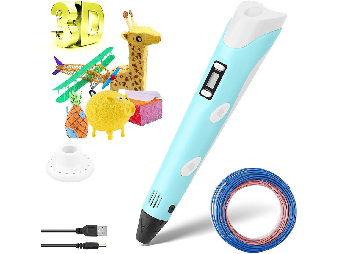 Bolígrafo de impresión 3D, bolígrafo 3D con filamentos Led Pla, bolígrafo de dibujo 3D, regalo creativo Diy, impresión, Control de temperatura, BISBISOUS