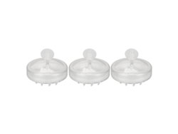 3pcs Cepillo De Champú Ergonómico Portátil Para Masaaje Y Exfoliación Del Cuero Cabelludo, Eliminación De Caspa, Plata Brillante