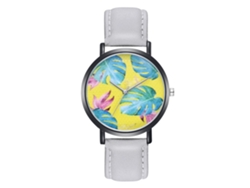 Reloj De Pulsera Analógico De Cuarzo Con Correa De Pu Sencilla Y Elegante Para Mujer Y Hombre (gris)