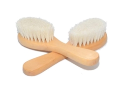 2 Cepillos De Limpieza Con Cerdas Suaves De Lana Natural Para Pieles Delicadas, 14,8 Cm, Mango De Madera, 2 Unidades