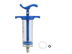 Jeringa veterinaria de plástico y acero de 50 ml para animales y aves, equipo médico agrícola.