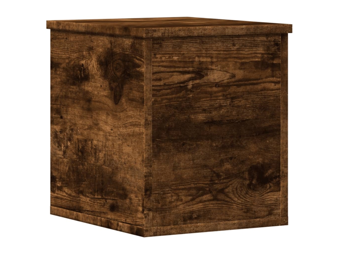 Maison Exclusive - Caja De Almacenaje Madera Ingeniería Roble Ahumado 30x35x35 Cm