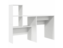 Escritorio blanco | Mesa de escritura de 131,5 x 50 x 106,5 cm, madera tratada.