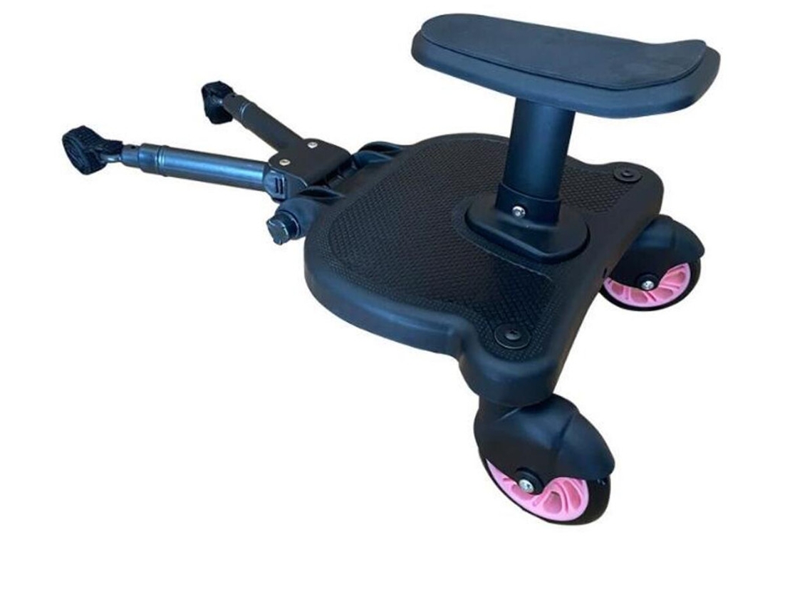 Adaptador universal con rueda y asiento para cochecito de bebé de 25 kg, color rosa Pro Szsmart