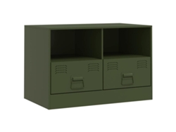 Maison Exclusive - Mueble Para Tv De Acero Verde Oliva 67x39x44 Cm