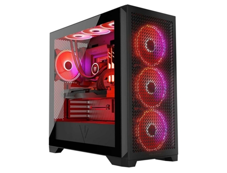 Caja Semitorre ATX MODECOM VOLCANO EXPANSE T APEX ARGB (Negro - Mini-ITX - mATX - Midi-Tower)