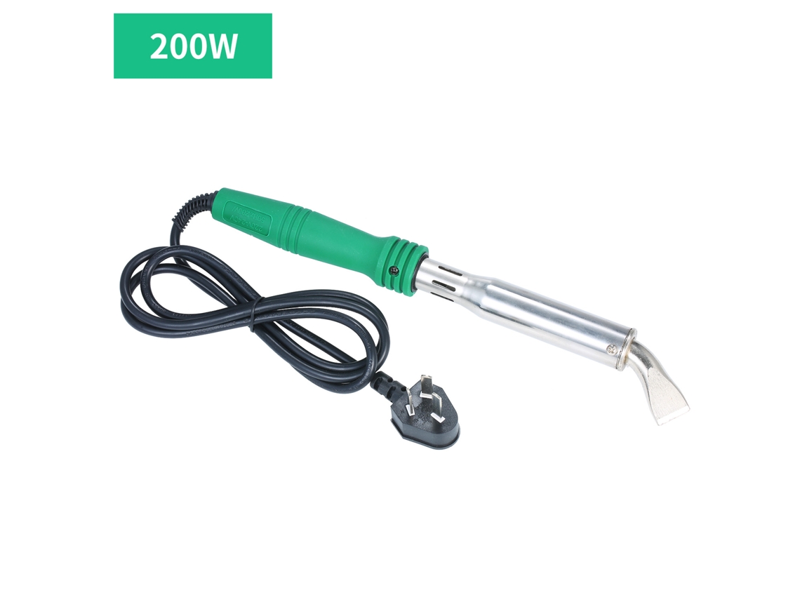 Soldador Eléctrico Industrial Portátil De 300w Com Cabo De Borracha, Temperatura Constante E Ponta Curva, Ferramenta De Solda Verde
