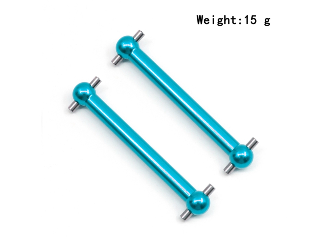 Ymsl Pieza De Repuesto Eje De Transmisión Dog Bone De Aleación De Aluminio Delantero Y Trasero Para Coche Radiocontrol Tamiya Tt02b 1/10 (azul) Hxl