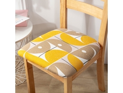 1 paquete de funda protectora extraíble para silla de comedor para el hogar, patrón de restaurante 21-Tamanho universal LUUCOZK