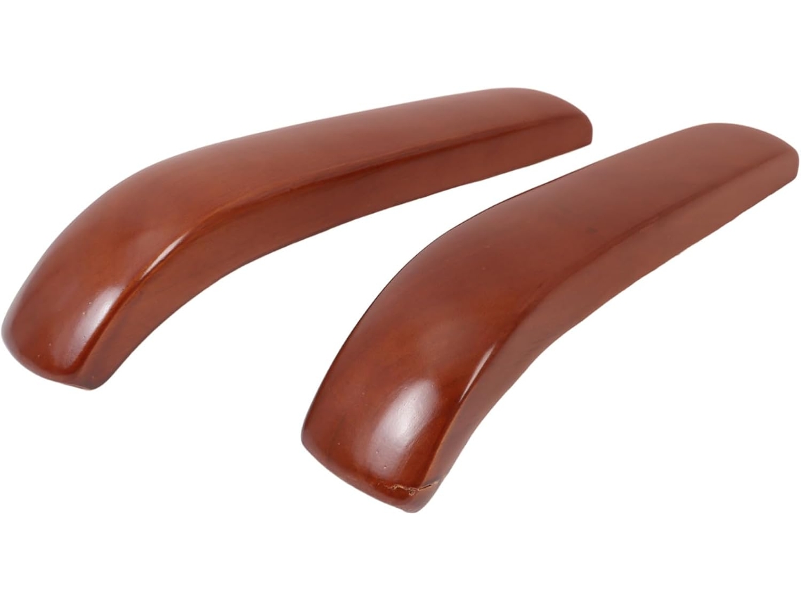 Par De Cómodos Y Ajustables Reposabrazos De Madera Maciza Para Sillas De Oficina.