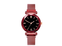 Reloj De Pulsera De Cuarzo Para Hombres Con Cinturón De Malla Zhoulianfa Casual Empresarial Fashion (rojo)