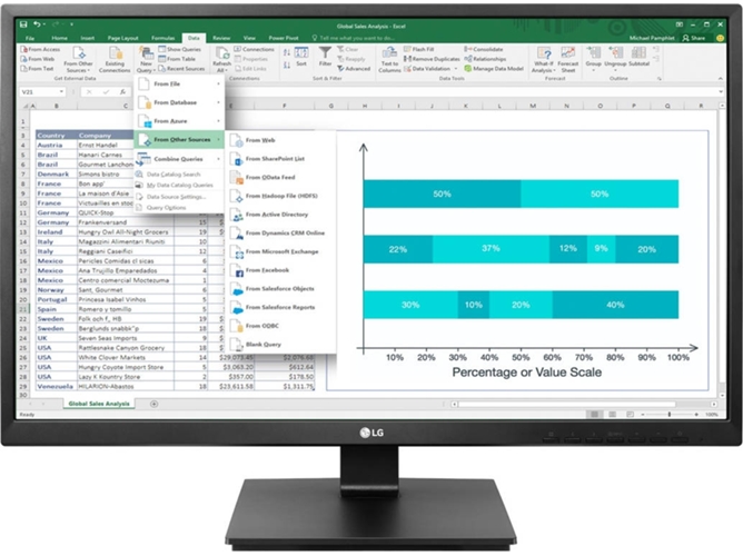 Monitor LG 27BK550Y-B (27'' - Full HD - LED)
