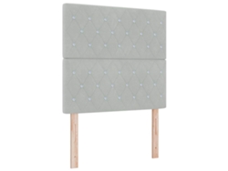 Cabecero gris claro MAISON EXCLUSIVE en piel sintética (100 cm)