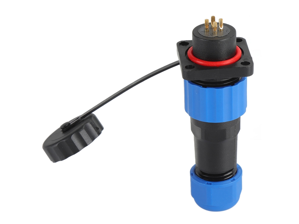 Conector De Alimentación Aérea Cuadrado Impermeable Ip68, Enchufe Industrial, Toma De Corriente De 250 V 5 A, Pin Sp164