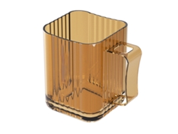 Vaso Para Cepillo De Dientes 2 En 1, Transparente, Tipo Tira, Aspecto Moderno, Vaso Para Enjuague Bucal Multiusos Para Baño