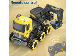 Excavadora De Juguete A Control Remoto De 2.4 Ghz A Escala 1/14, Vehículo De Construcción Con Luces Y Música, Regalo Para Niños, Requiere 2 Pilas.