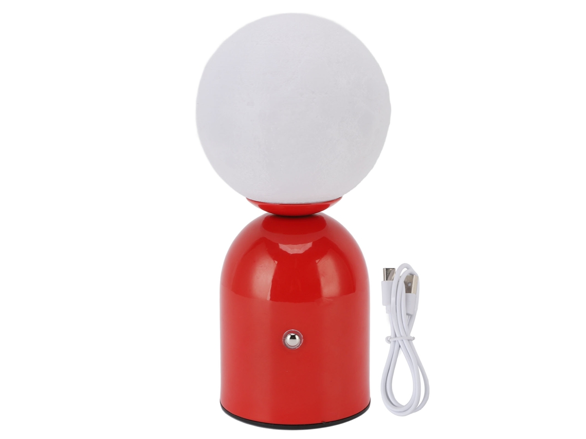 Bj-luz Lunar 3d Com Regulação De Brilho Sem Escala, Controle Táctil, 3 Cores, Recarregável Via Usb Para Quarto