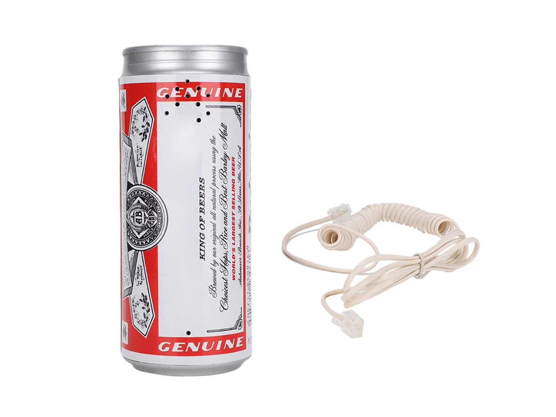 Teléfono Con Cable Budweiser Wx2179a Con Forma De Lata Y Sonido Nítido.