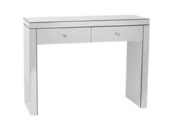 Consola BELIANI Marle de Vidrio Plateado 100x35x77